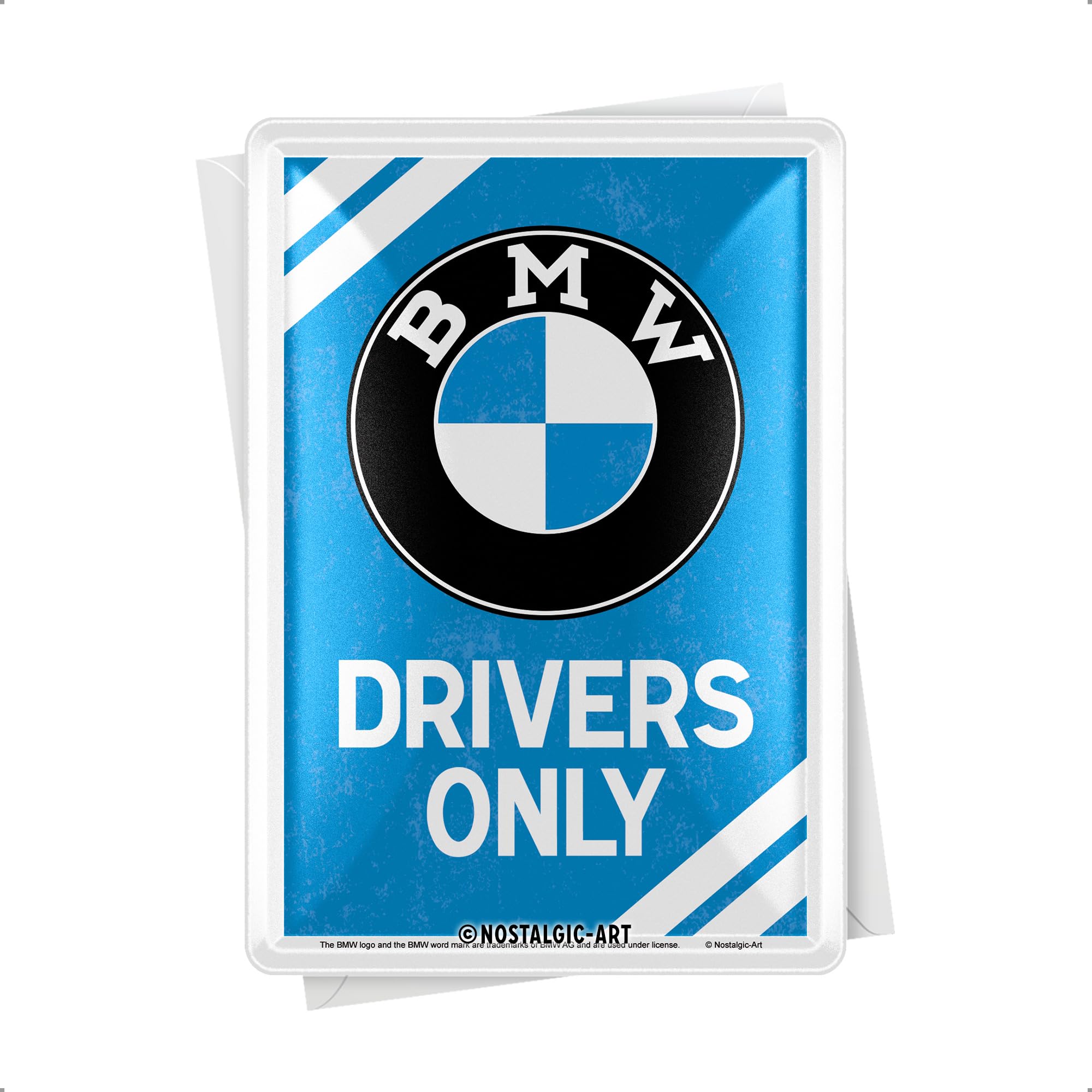 Nostalgic-Art BMW Drivers Only, Car Accessory Gift Idea, Postcard