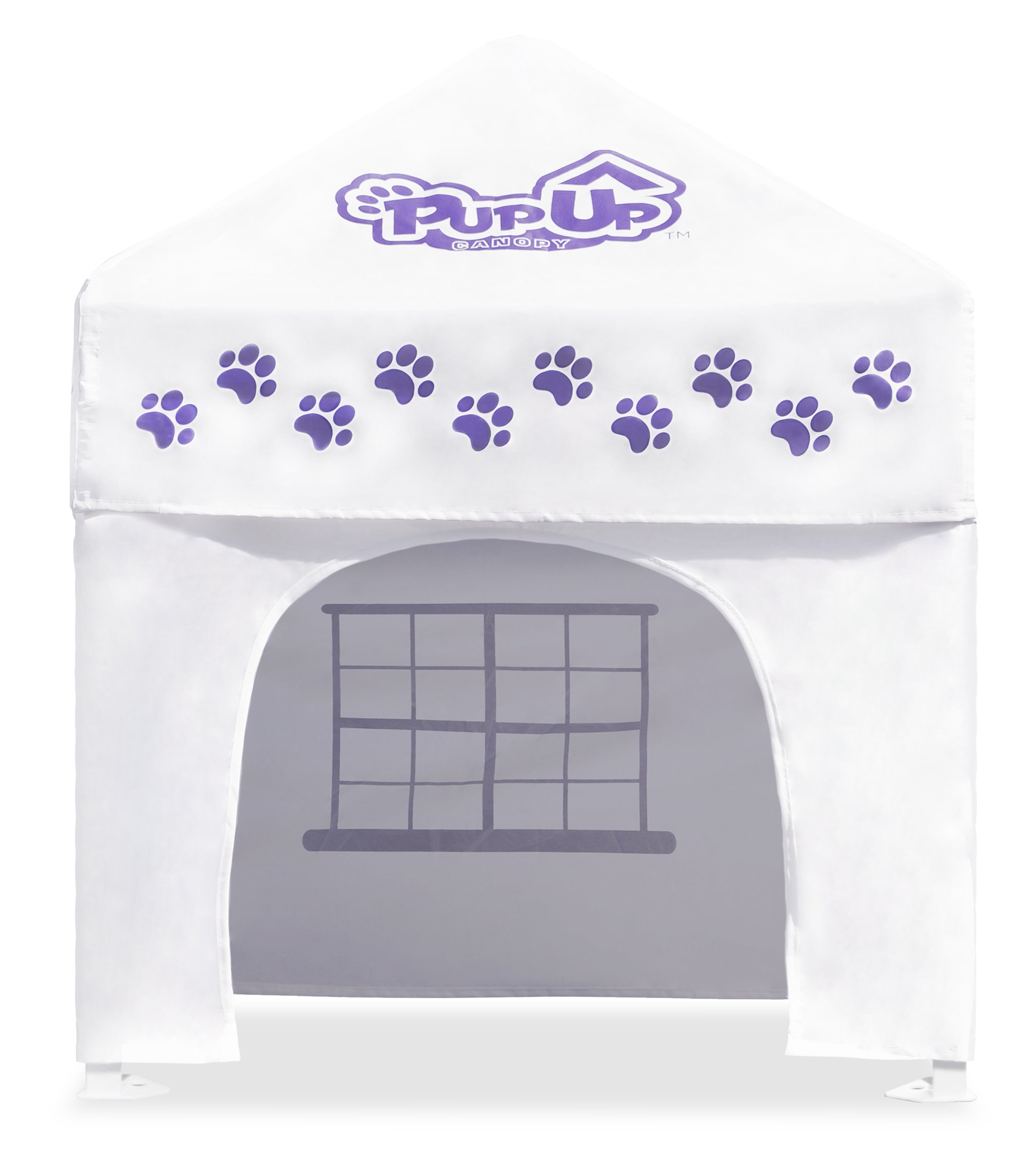 Caravan Canopy PUP02010 PupUp Canopy Instant and Portable Shelter, White/Purple, Small Dog House
