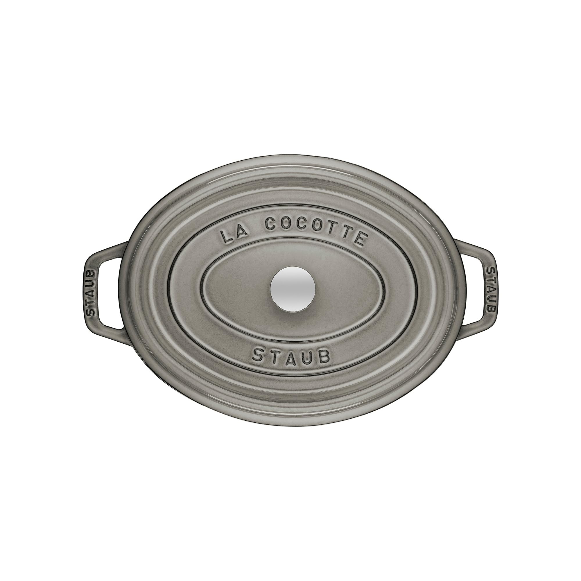 Amazon.com: Staub Cast Iron 1-qt Oval Cocotte - Graphite Grey