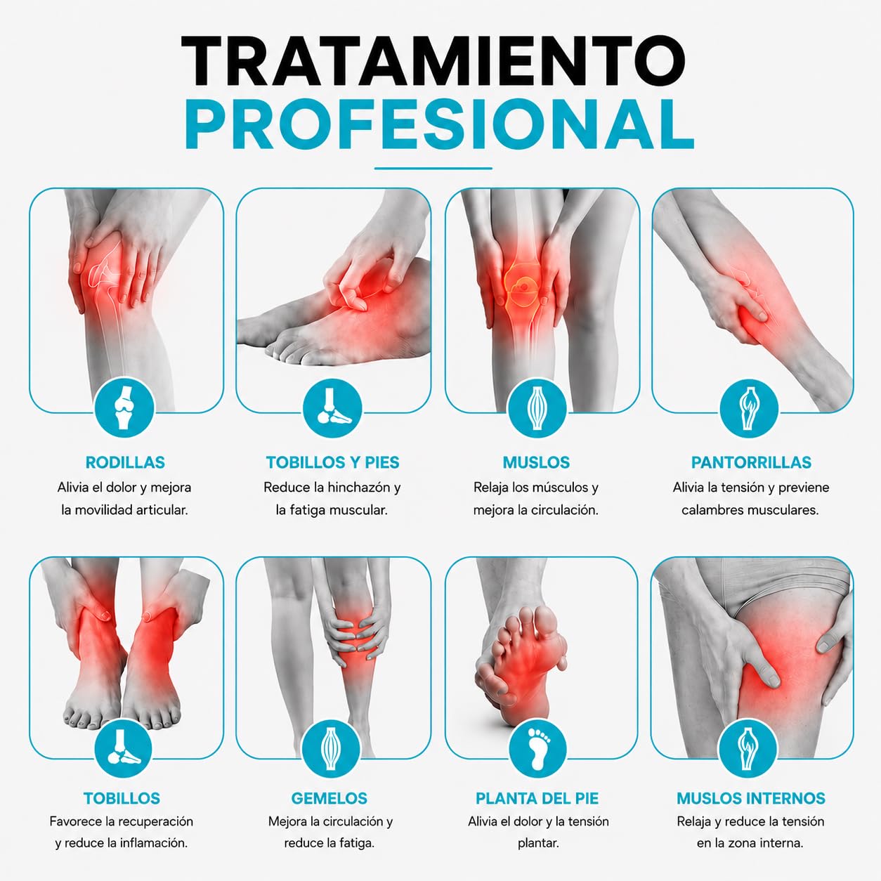 RECOVERY PLUS - botas de compresión de aire para piernas, presoterapia para casa, masajeador para drenaje linfático y circulación, recuperación muscular, nivel profesional (Talla L)