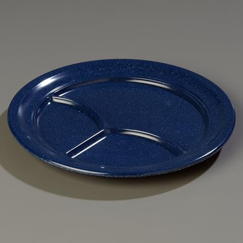 Miniatura 9 de CFS 4351435-E - Plato de melamina con 3 compartimentos, 9.75 pulgadas, color azul café