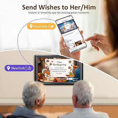 Miniatura 25 de Marco de fotos digital WiFi de 10.1 pulgadas, pantalla táctil IPS de 1280 x 800HD, marco de fotos digital electrónico, memoria de 16 GB, rotación