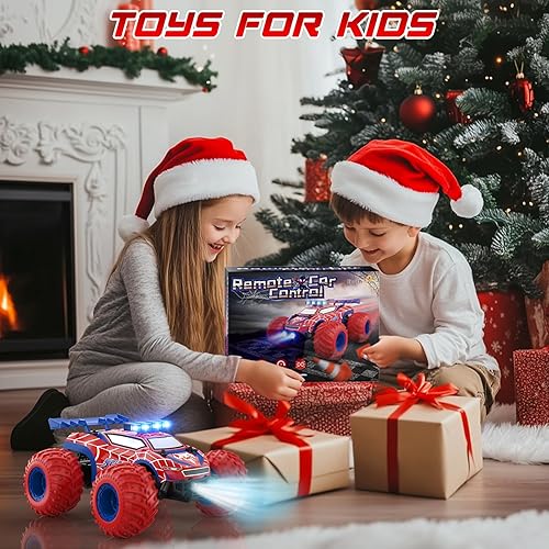 Miniatura 6 de Auto a control remoto 118 Camión monstruo todoterreno todoterreno de 12.4 mih 2.4 GHz con luces de carrocería, faros delanteros y faros, auto de