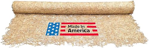 Sandbaggy Rollos de estera de pajilla, manta de control de erosión de doble red para pendientes, canales de flujo moderado, siembra de césped, 4