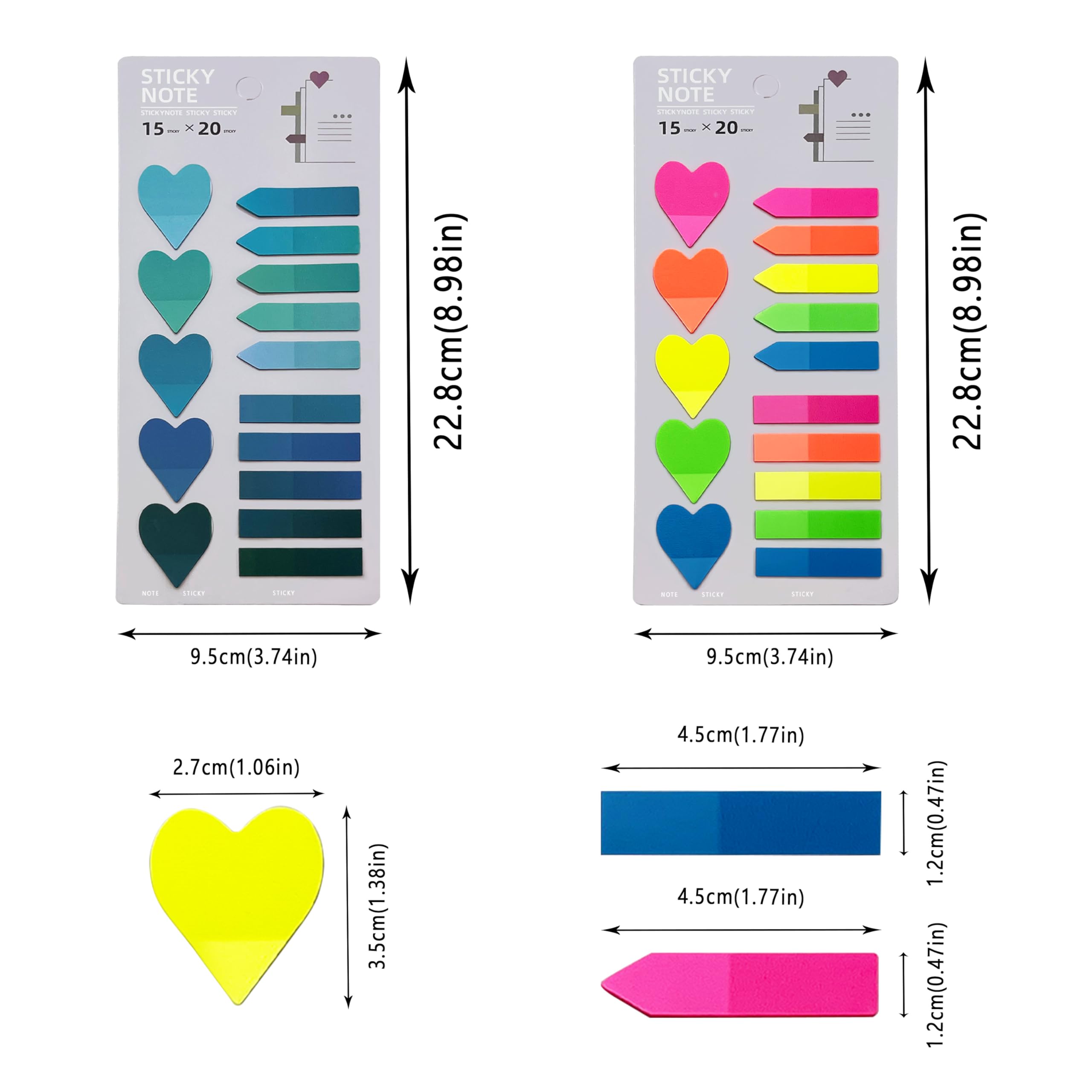 Zakładki Indeksujące 600 szt, Index Tabs Plastik, Przyklejone Zakladki, Adki Indeksowe Kolorowe, do Czytania Notatek, Notebooków, Książek, Klasyfikacji Plików