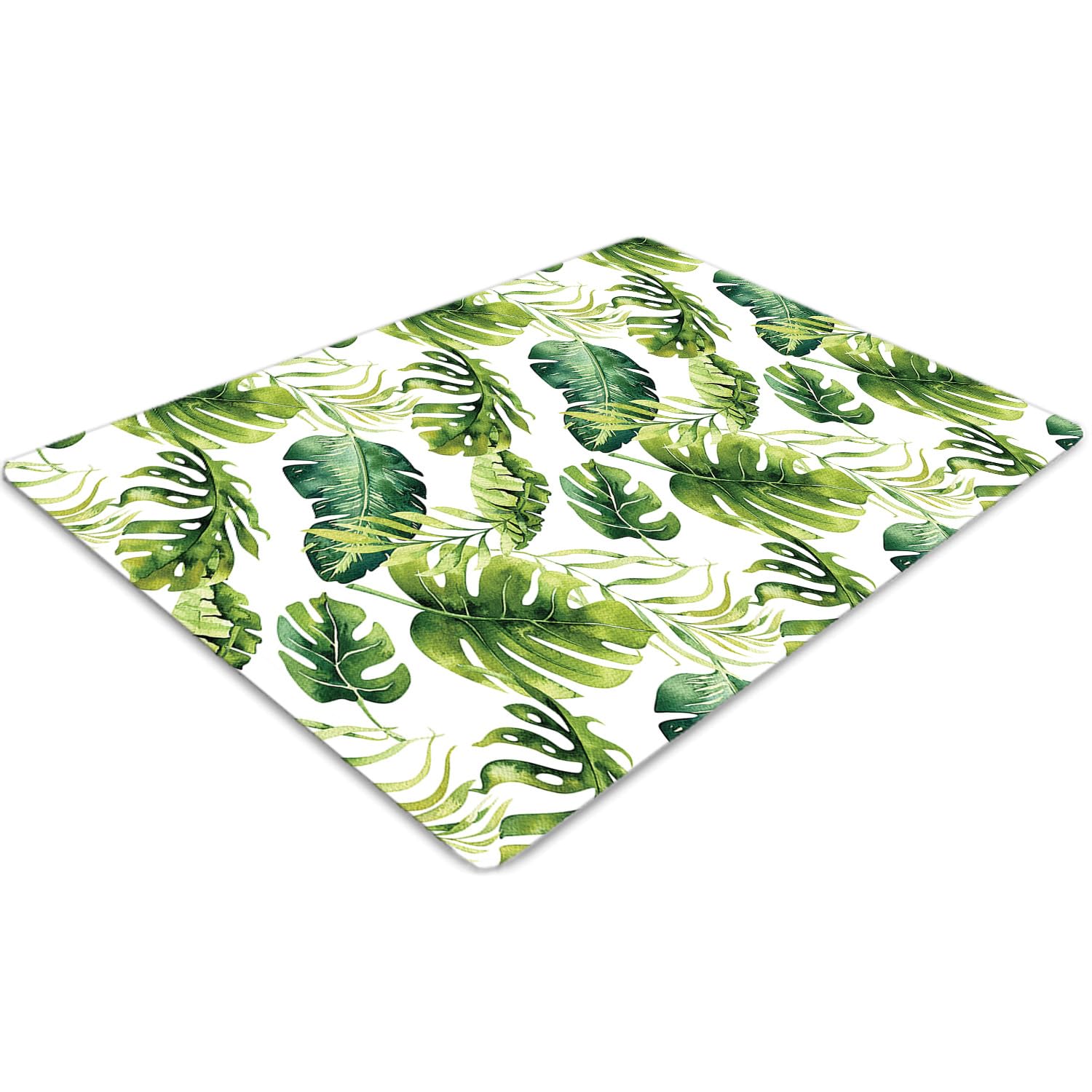 Tapis de chaise pour le bureau à la maison protection de sol design feuilles