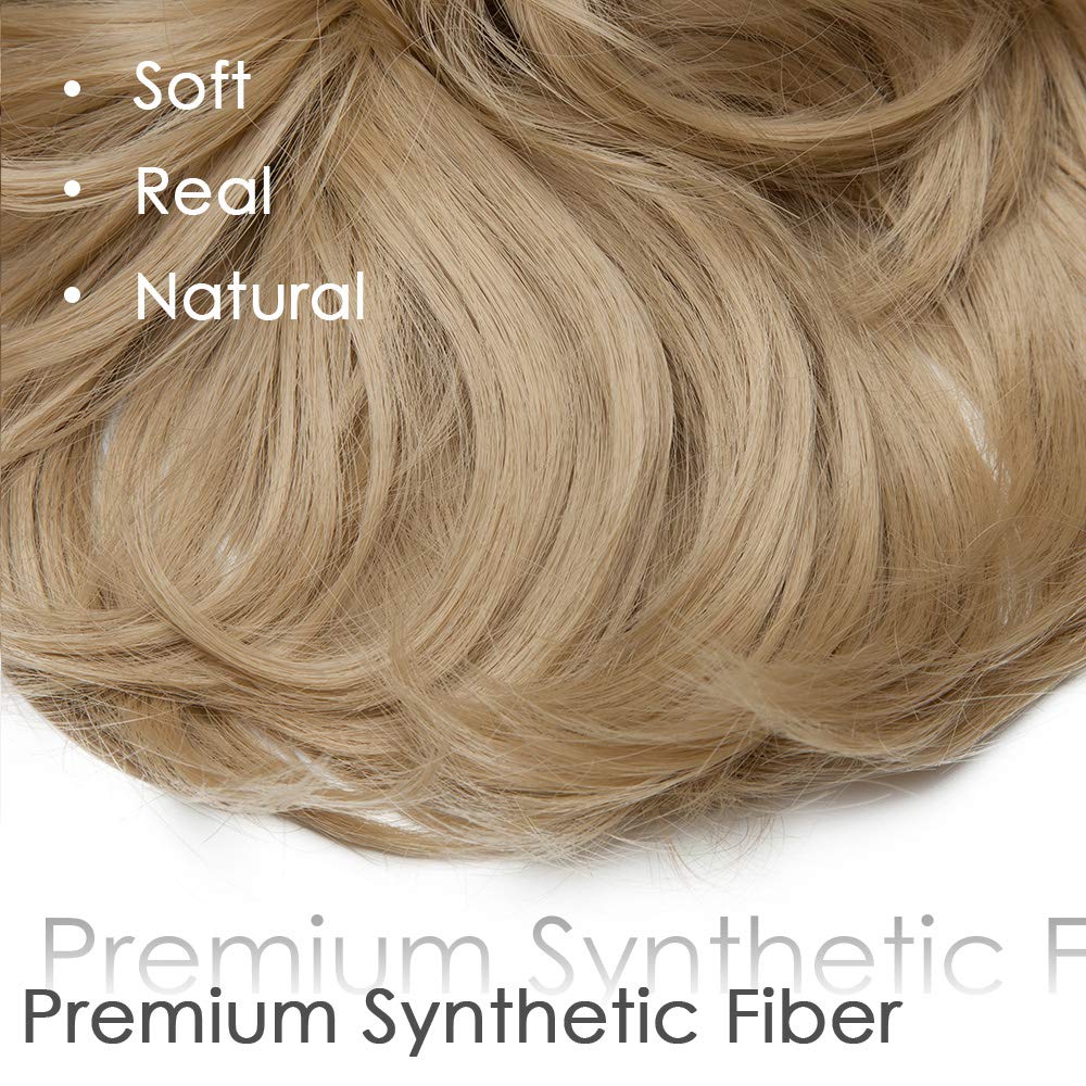 Hairro Messy Hair Bun Hair Piece For Women Fluffy Tousled Updo Scrunchies Synthetic Up Do Wavy Scrunchy Bun Hairpieces Instant Ponytail With Elastic Rubber Band Donut Chignon 80g #24