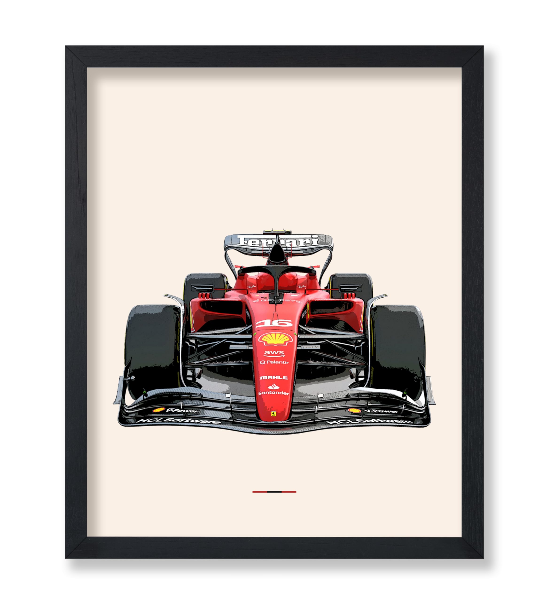 Monem Art Studio Luxury Sports Car Print - Italian Race Car Poster - Sports Art - Gift for Men & Women - Minimal Decor for Garage, Dorm or Office -