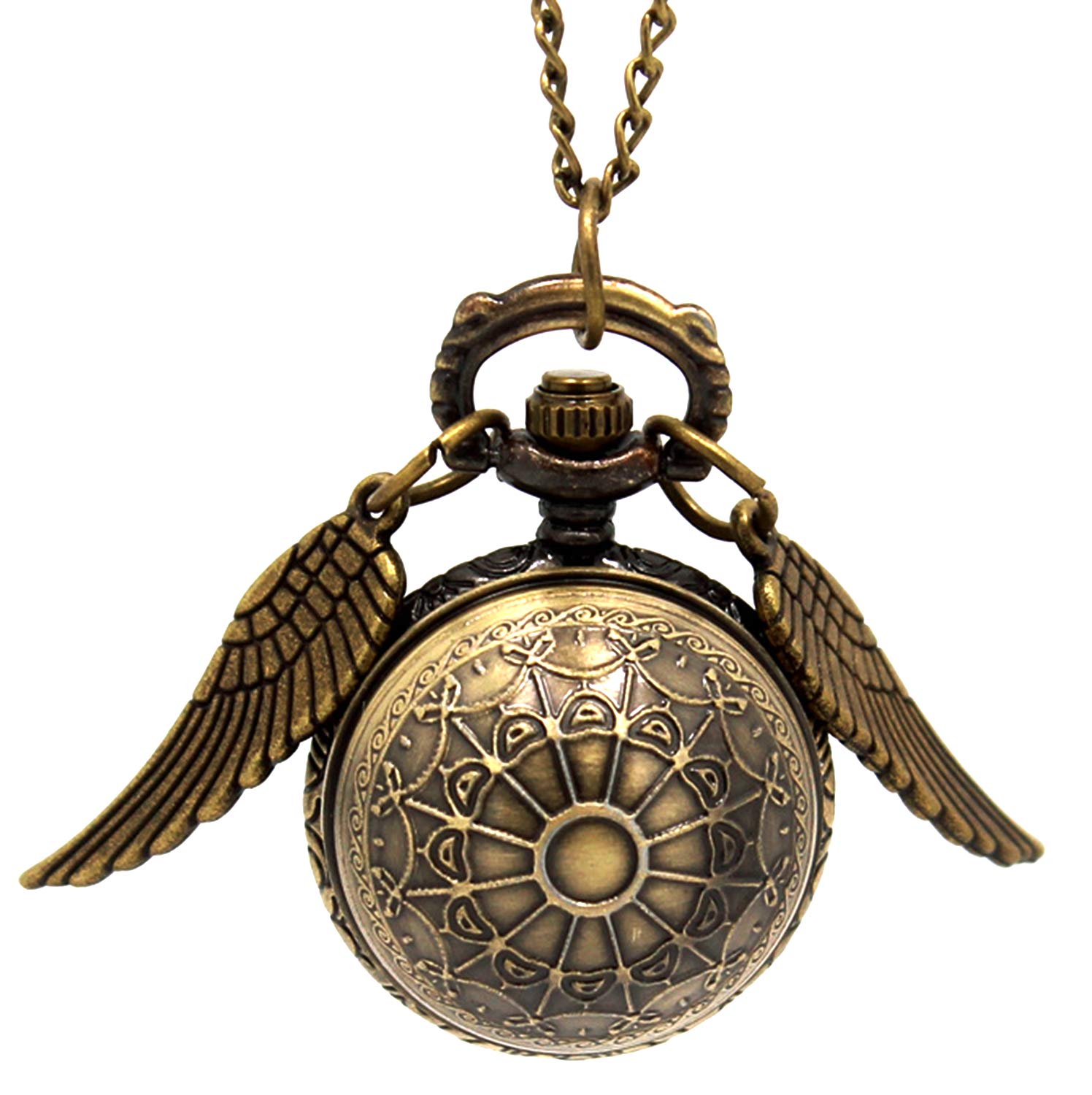 Vintage Flying Ball Angel Wing Pendant Pocket Watch Necklace Chain Kids Gift (B07M9TMB4Q) Amazon Price History, Amazon Price Tracker