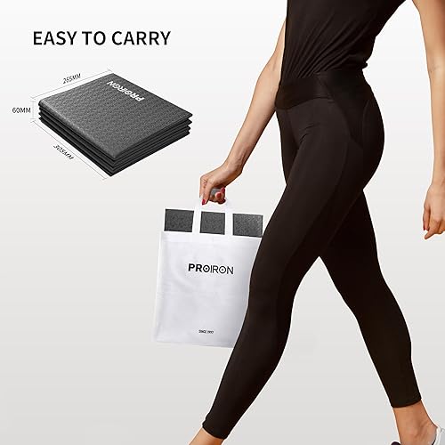 Miniatura 2 de PROIRON Esterilla de Yoga Plegable 0.24"/0.16" para Entrenamiento en Casa y Viajes, Esterillas de Yoga de Viaje Antideslizantes con Bolsa de (0,16"