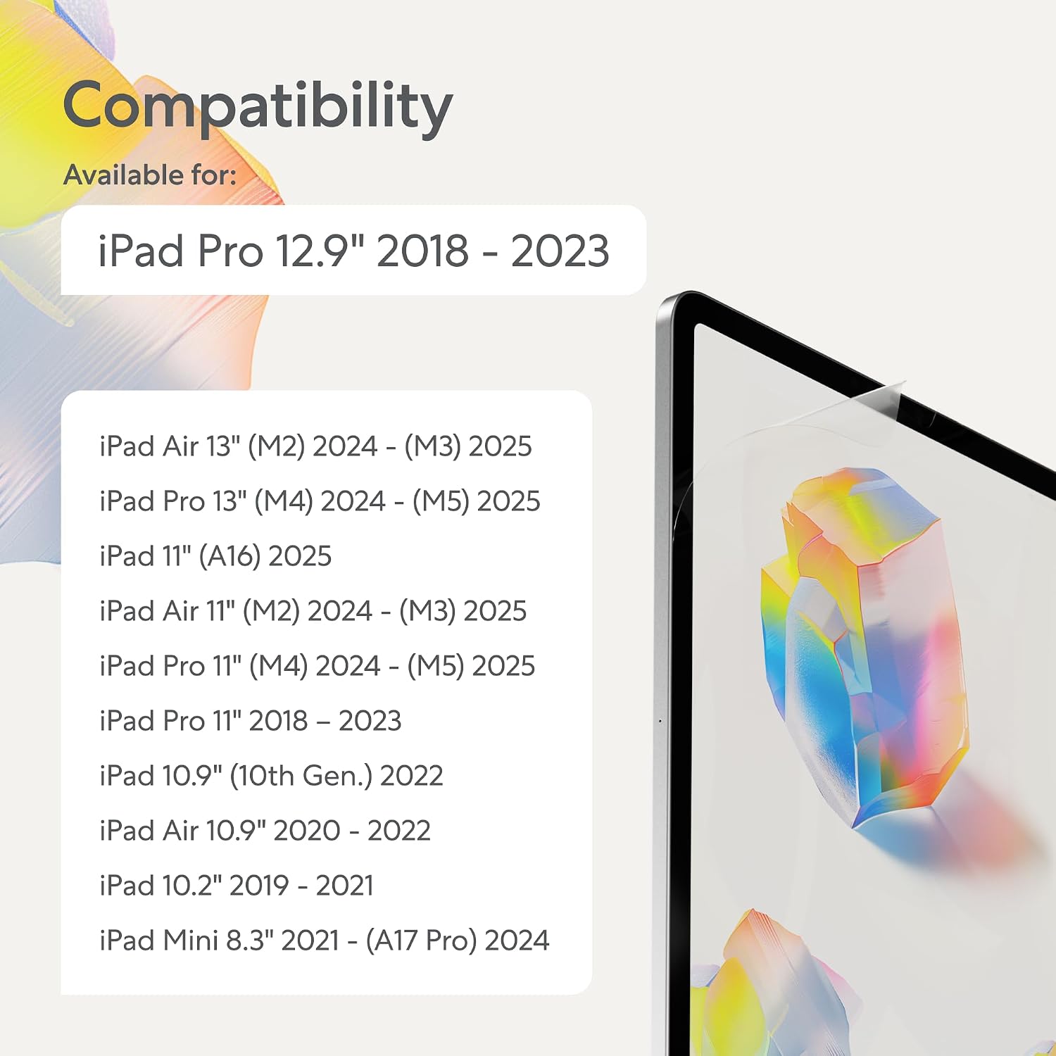 Paperlike® 2.1 Screen Protector (2x) (previous version) for iPad Pro 12.9 inch for an authentic paper feel