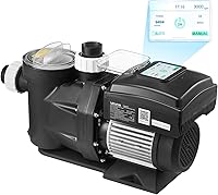 VEVOR 1.5 HP Variable Speed Pool Pump, 115 GPM, Self-Priming, Programmable Timer, Inground/Above Ground Pools