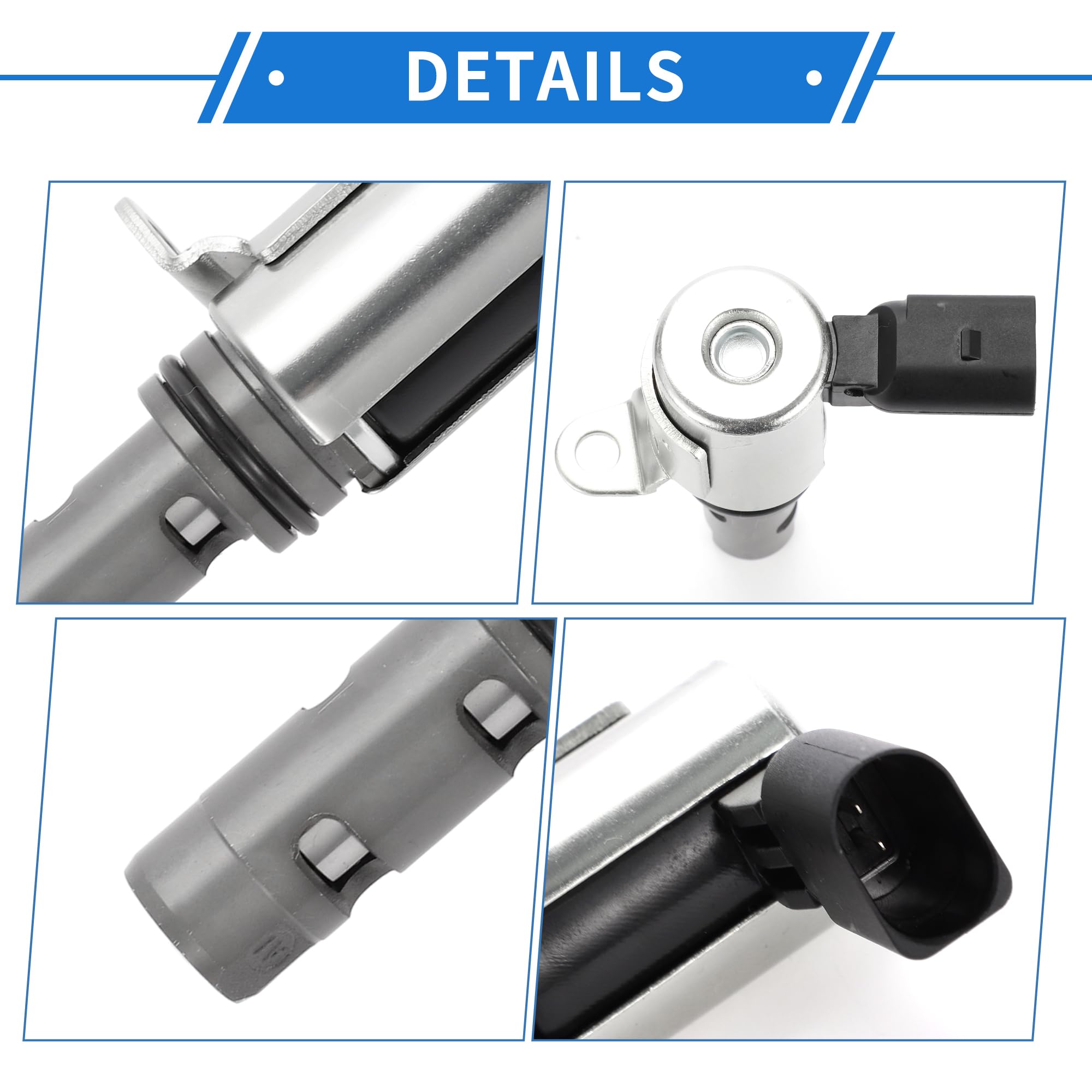 1 Pc Solenoide di Regolazione del Tempo di Aspirazione Variabile VVT per Audi A1 1.4 TFSI 2010-2015 Metallo Resistente Tono Argento Interno Valvola di Controllo