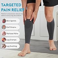 Vista 4 de KEKING Mangas de compresión de pantorrilla para hombres y mujeres, mangas de compresión de piernas, calcetines de compresión sin pies para correr