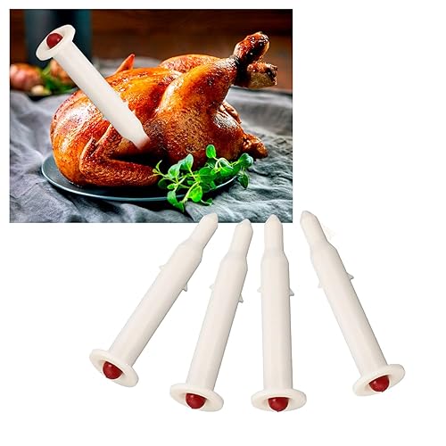 Miniatura 4 de Termómetro desplegable para aves de corral, temporizador de plástico para cocinar pavos asados, medidor de temperatura desechable para cocinar pollo