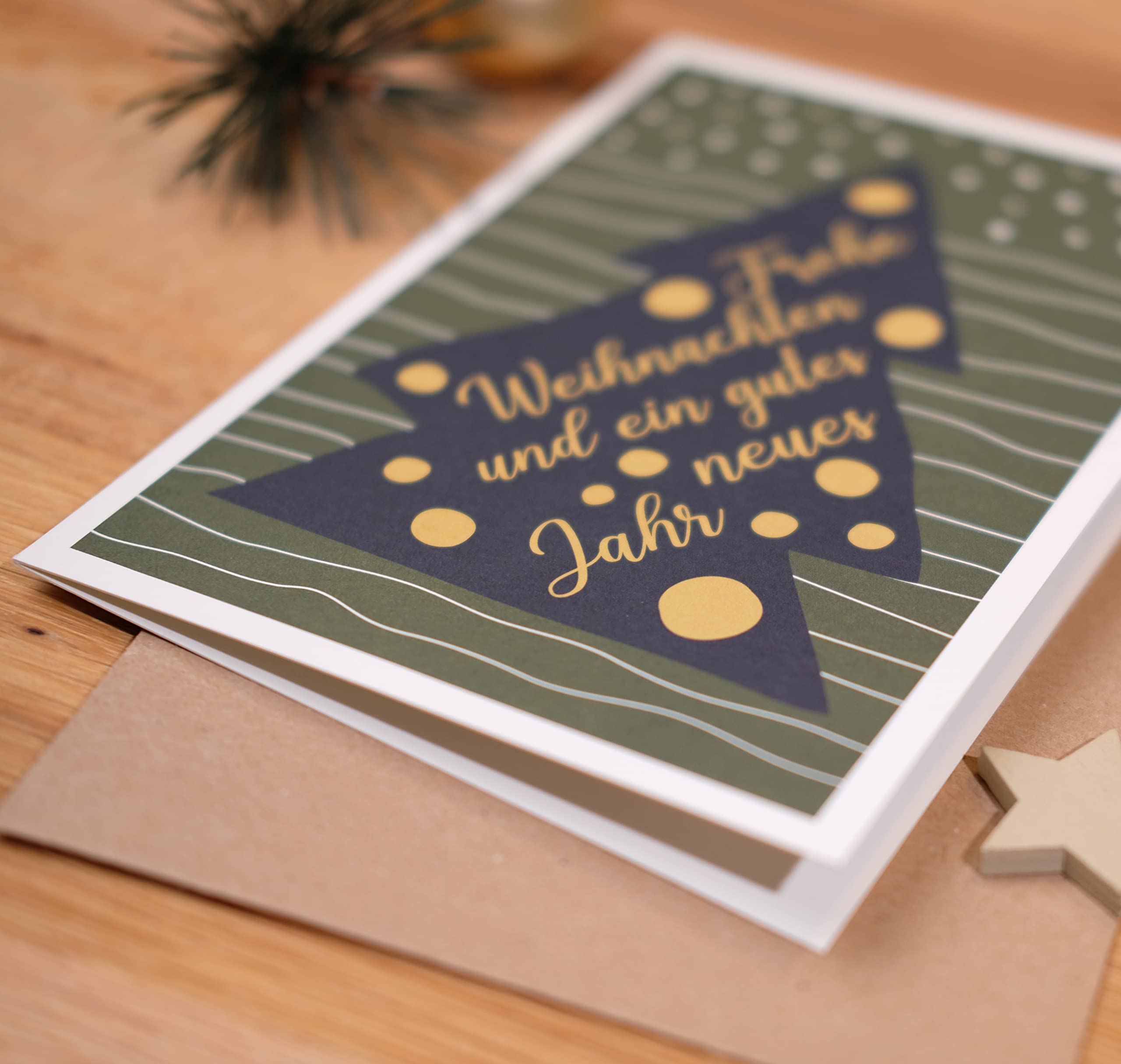 Tarjetas Navideñas Con Sobres,6 Juegos De Tarjetas De Navidad A