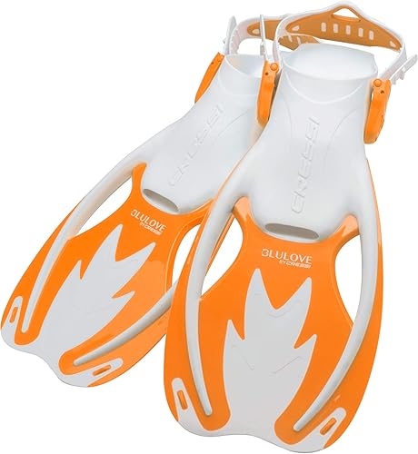 Miniatura 5 de Aletas de rocas, aletas cortas de tacón abierto para niños con correas ajustables para esnórquel y natación de calidad desde 1946