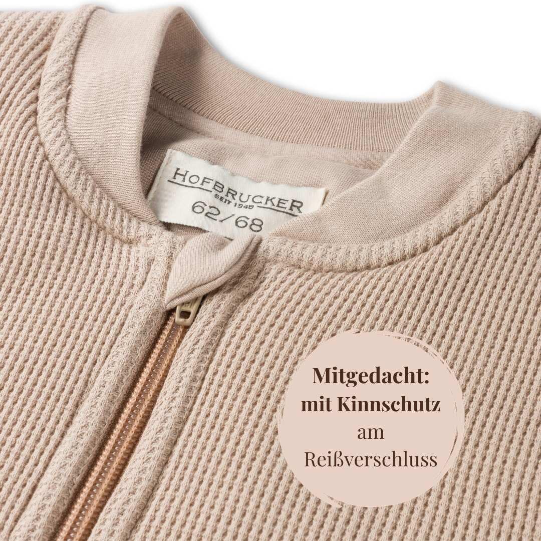 Hofbrucker Autunno inverno, sacco nanna con piedi, cotone biologico, certificato Oeko-Tex, morbido sacco a pelo senza maniche, per neonati e neonati, privo di sostanze sintetiche
