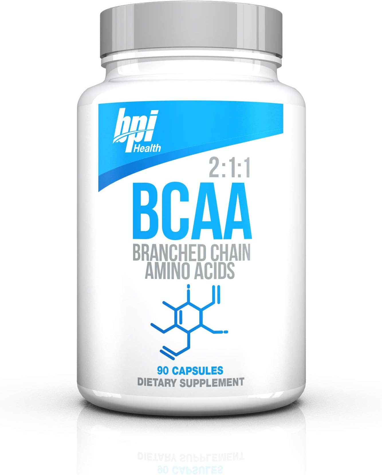 BPI Health BCAA - Branched Chain Amino Acids 2:1:1 Ratio - Promotes Muscle Growth, Recovery, Stamina, Endurance, 90 BCAA Capsules