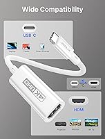 Vista 7 de JSAUX Adaptador USB C a HDMI, adaptador USB tipo C a HDMI hembra de 4K a 60 Hz [para Thunderbolt 3] para iPhone 15 Pro, MacBook Pro/Air, Surface