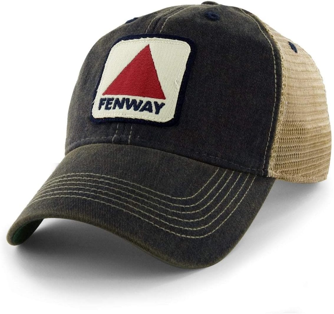 Fenway Patch Dirty Water Mesh Trucker Hat – Vintage Navy Blue Adjustable Cap