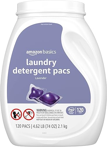 Tienda Basics Detergente para lavandería, aroma a lavanda, 120 unidades (anteriormente Solimo)