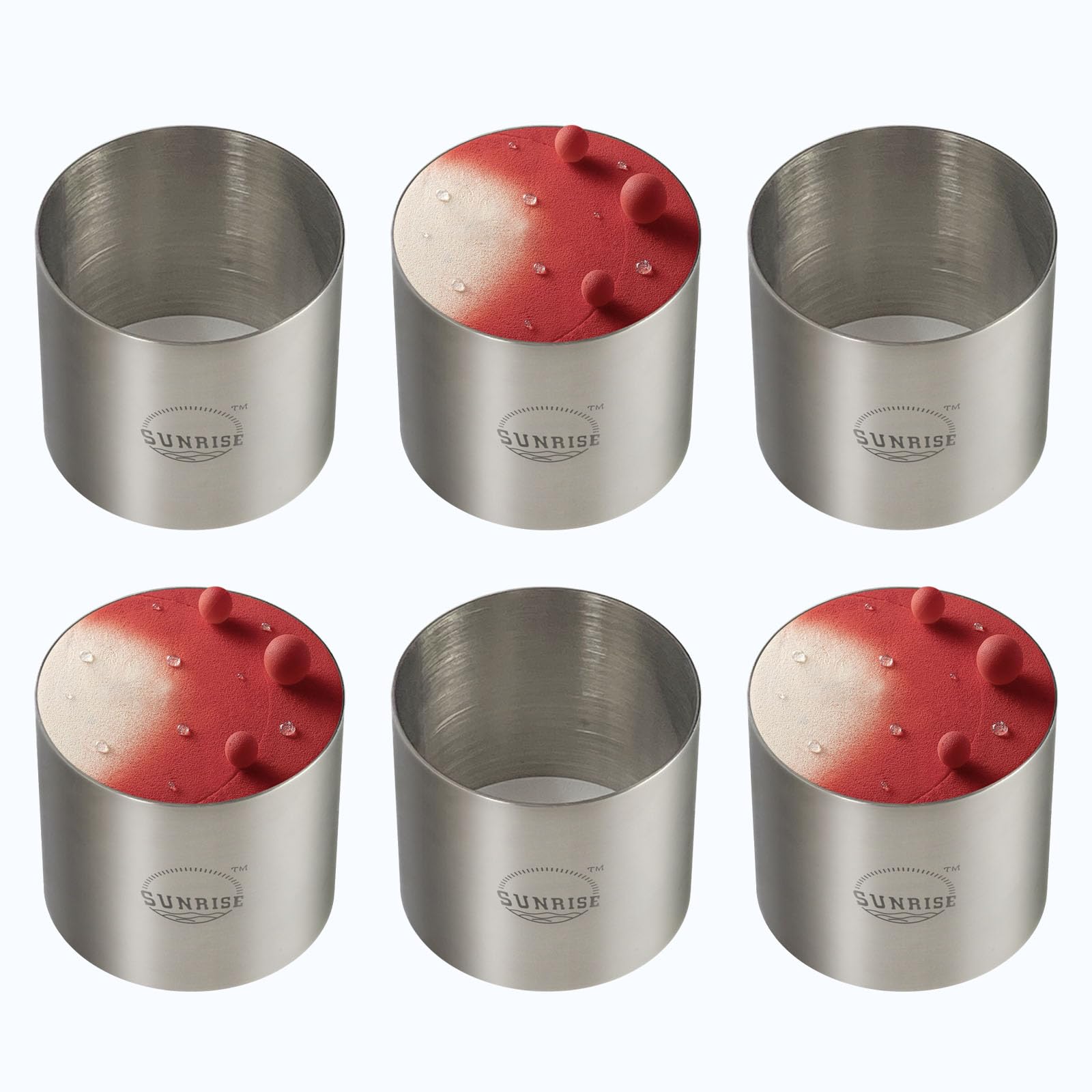 Sunrise Kitchen Supply Plating Forms Stainless Steel Ring Mold Sets 3