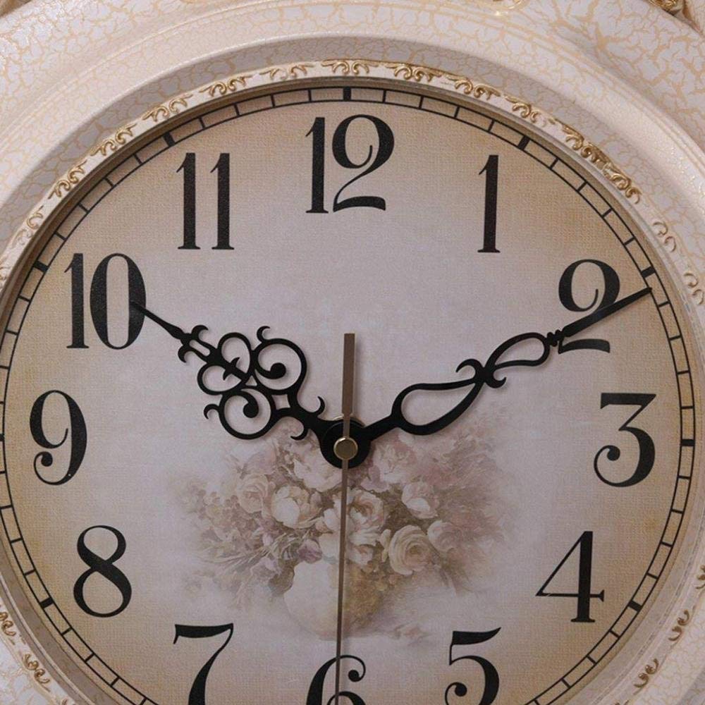 Reloj de pared de bolsillo con mecanismo de engranaje móvil retro Reloj de pared vintage Péndulo de movimiento de cuarzo silencioso con pilas, estilo retro para oficina, cocina, sala de estar, reloj