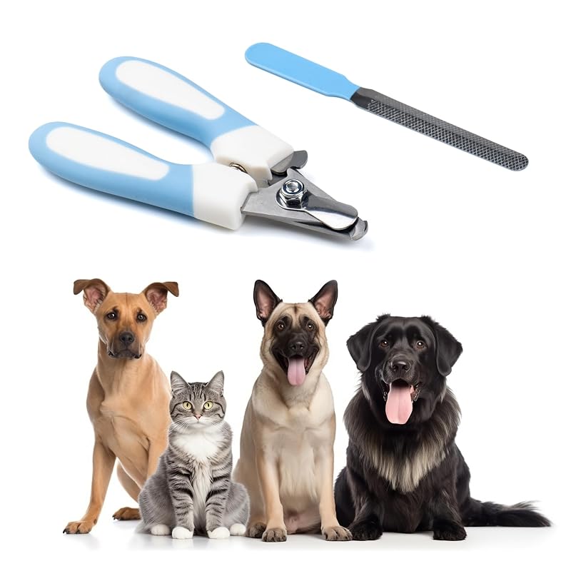 Cortador de Unhas para Cães e Gatos com Limitador, Lixa e Cabo Ergonômico Wagably WAGA0003
