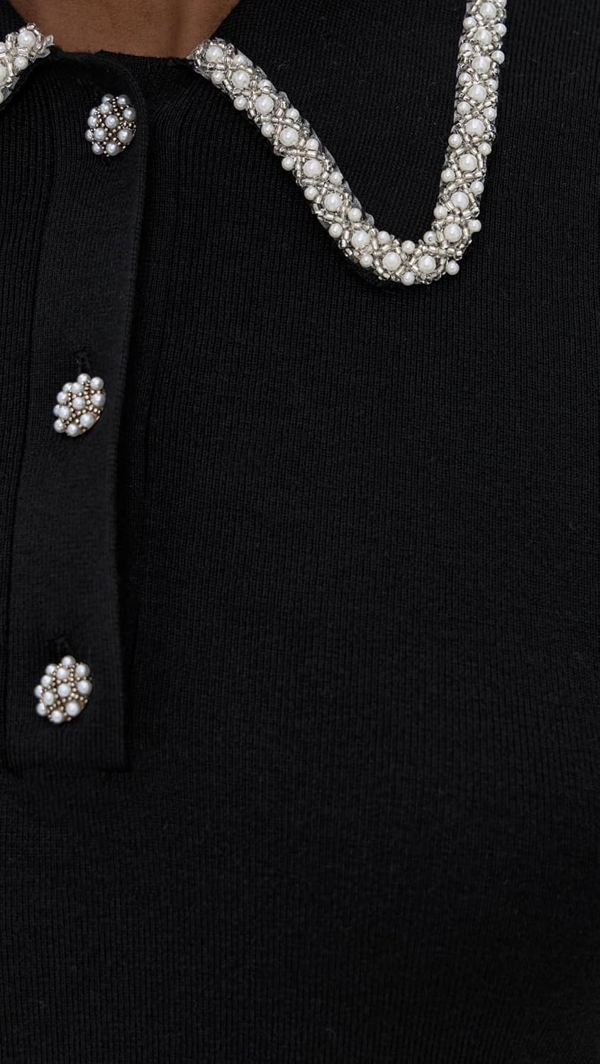 alice + olivia Women's Ramona Embellished Polo - Image 6