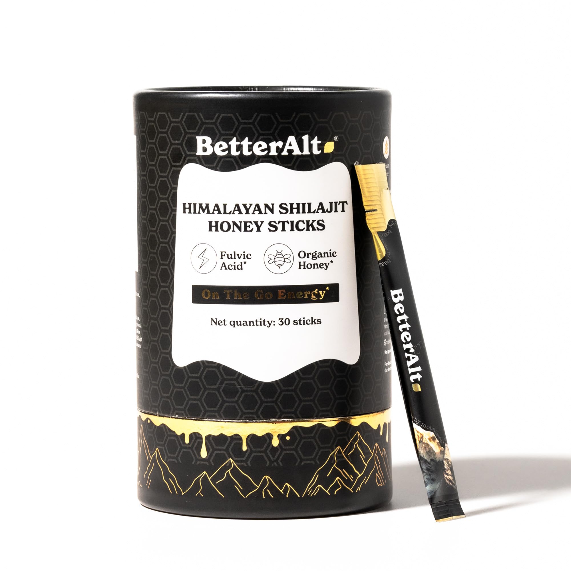 Pure Himalayan Shilajit Sticks with Organic Honey, Saffron | Easy to Consume Shilajit| 30 Sticks for Energy Boost & Immune Support, 85+ Trace Minerals, 75%+ Fulvic Acid