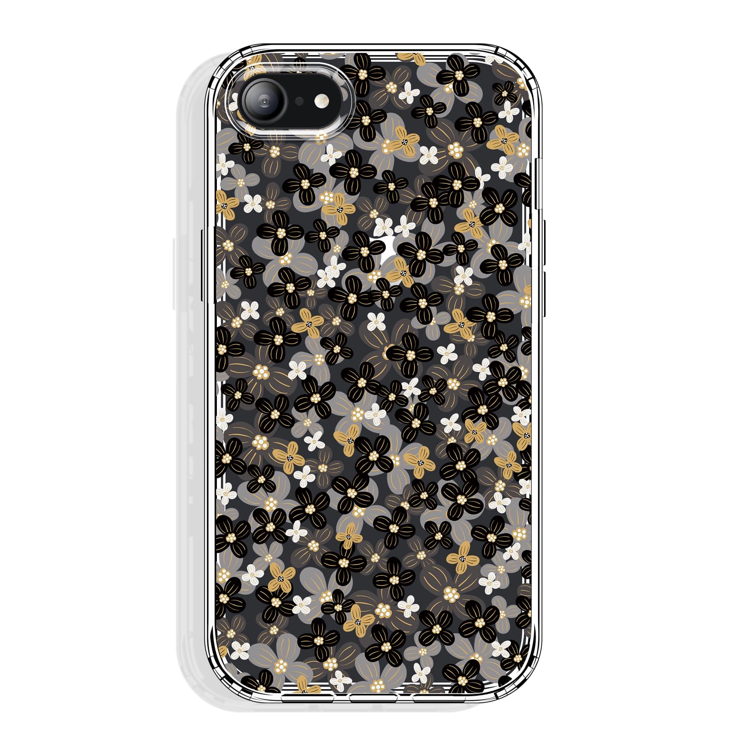 GYZYA for iPhone SE Case (2022/2020/3rd/2nd), iPhone 8/7 Case 4.7 Inch Clear with Design, Cute Protective TPU Bumper + Shockproof Non-Yellowing Cover