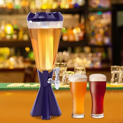 Dispensador de torre de cerveza de 2.5L3L5L, dispensadores de torre de bebidas con dispensador de torre de jugo de grifo para fiestas con soporte