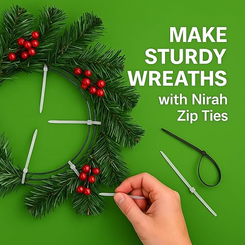 Miniatura 9 de Bridas pequeñas de 4 pulgadas transparentes, 18 libras de fuerza, resistentes a los rayos UV, autobloqueantes PA66 pequeñas, color blanco, mini