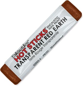 Hot Sticks Encaustic Wax Paints - Transparent Red Earth