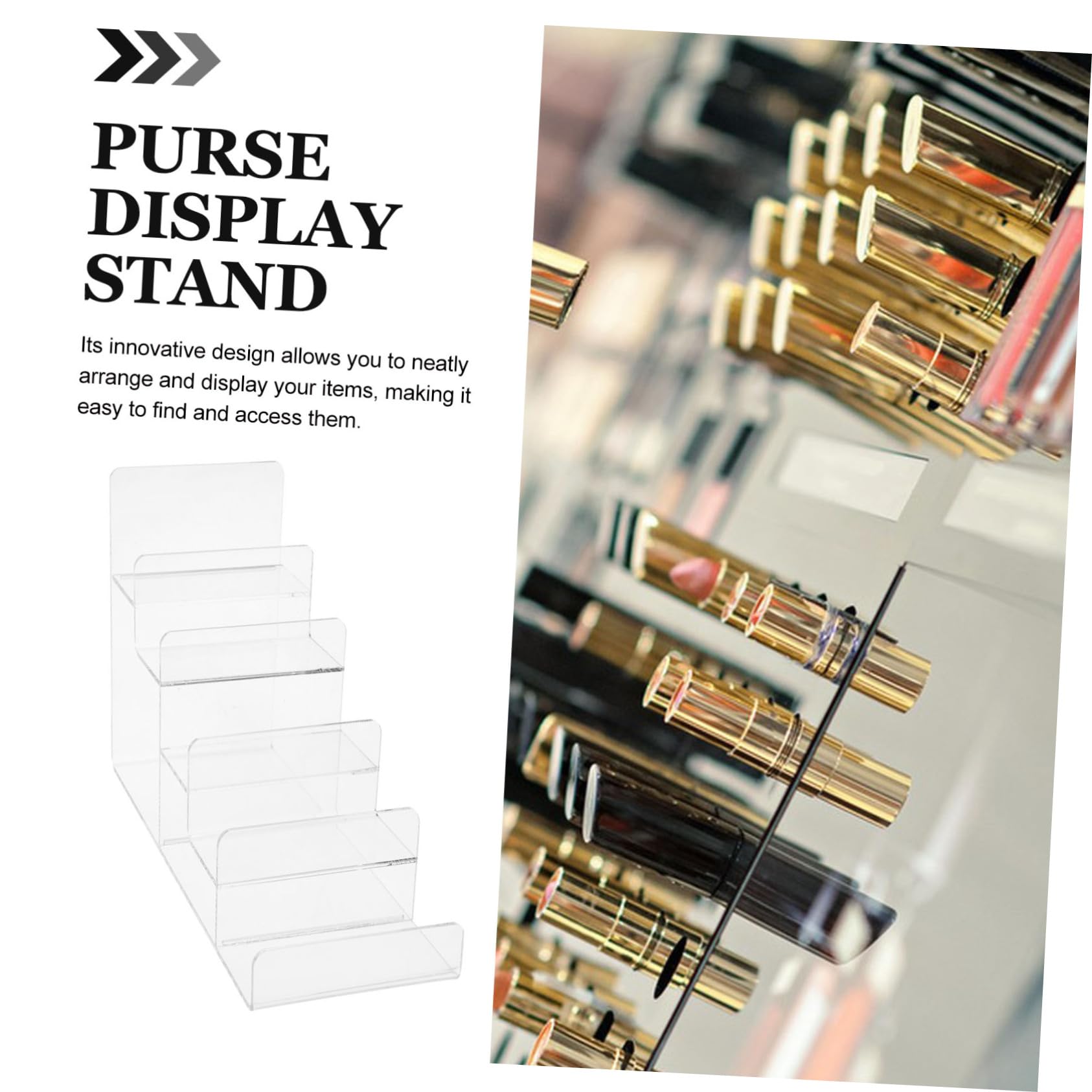 Vitrina De Acrílico Expositor De Carteras Organizador De Perfumes Compacto y Portátil