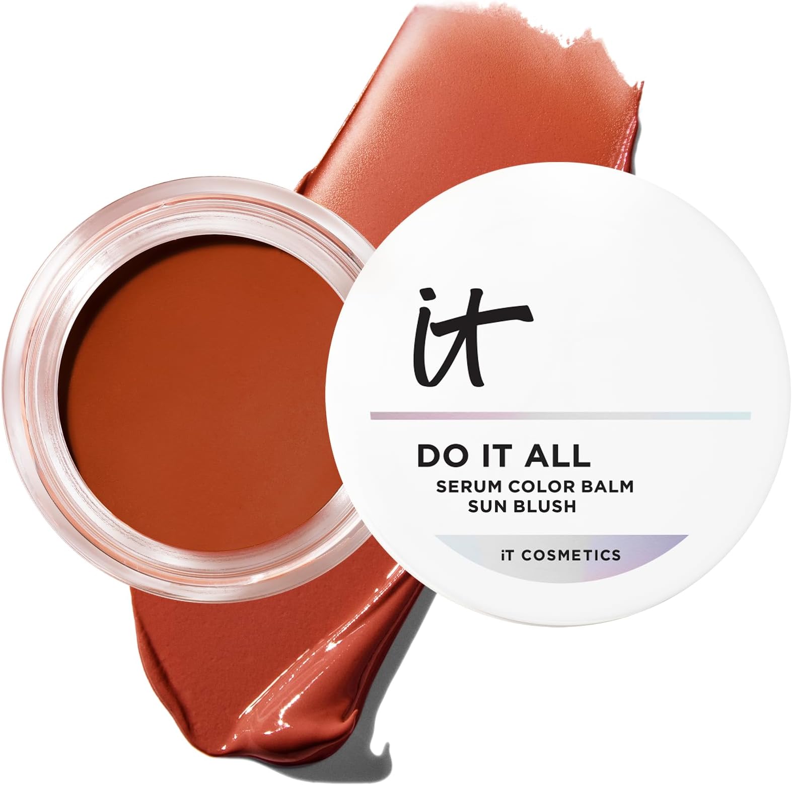 IT Cosmetics Do It All Serum Color Balm Sun Cream Blush & Bronzer, Blendable & Buildable, Lift, Reshape, All-Over Color, 24HR Hydration, Hyaluronic Acid, Peptides & Vitamin E - 0.63 oz[Amazon-developed Certification] Compact by Design