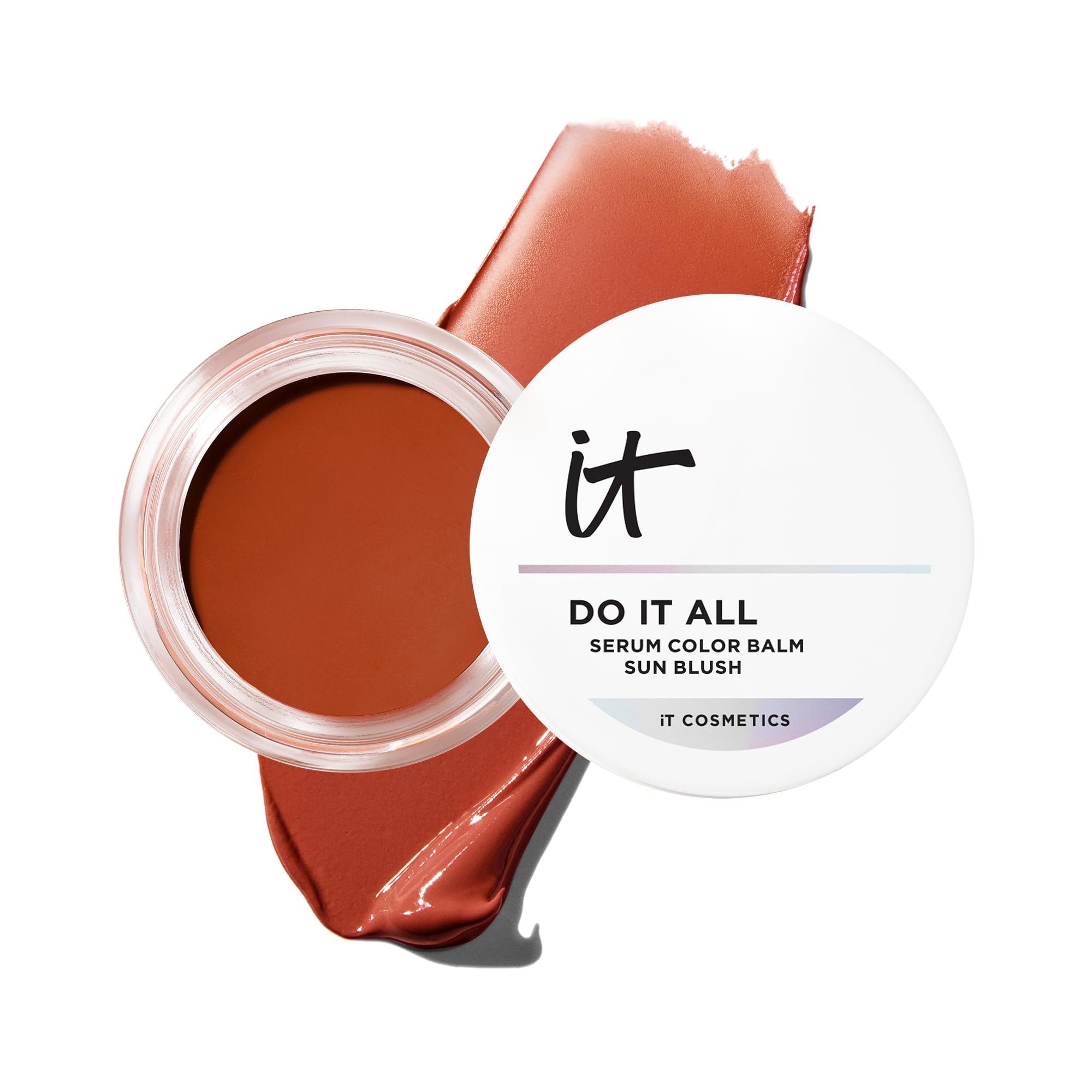 IT Cosmetics Do It All Serum Color Balm Sun Cream Blush & Bronzer, Blendable & Buildable, Lift, Reshape, All-Over Color, 24HR Hydration, Hyaluronic Acid, Peptides & Vitamin E - 0.63 oz[Amazon-developed Certification] Compact by Design