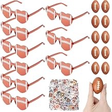 120pcs Football Party Glasses Set 2026 Senior Night Gifts with Heart Eyeglasses Football Stress Balls Stickers for Team Gift Bags Party Favor