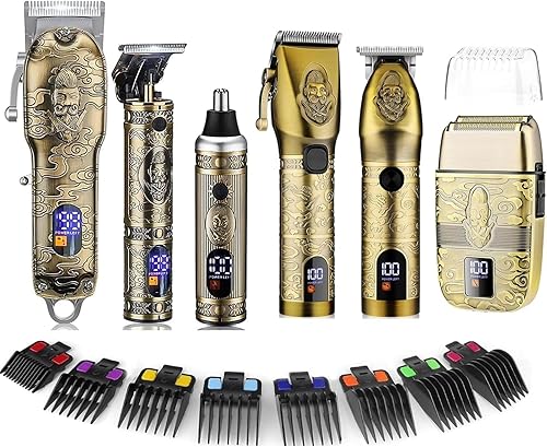 Suttik Cortadora de pelo profesional para hombres y afeitadoras eléctricas, afeitadora y recortadora de barba para hombres, corte de pelo, kit de