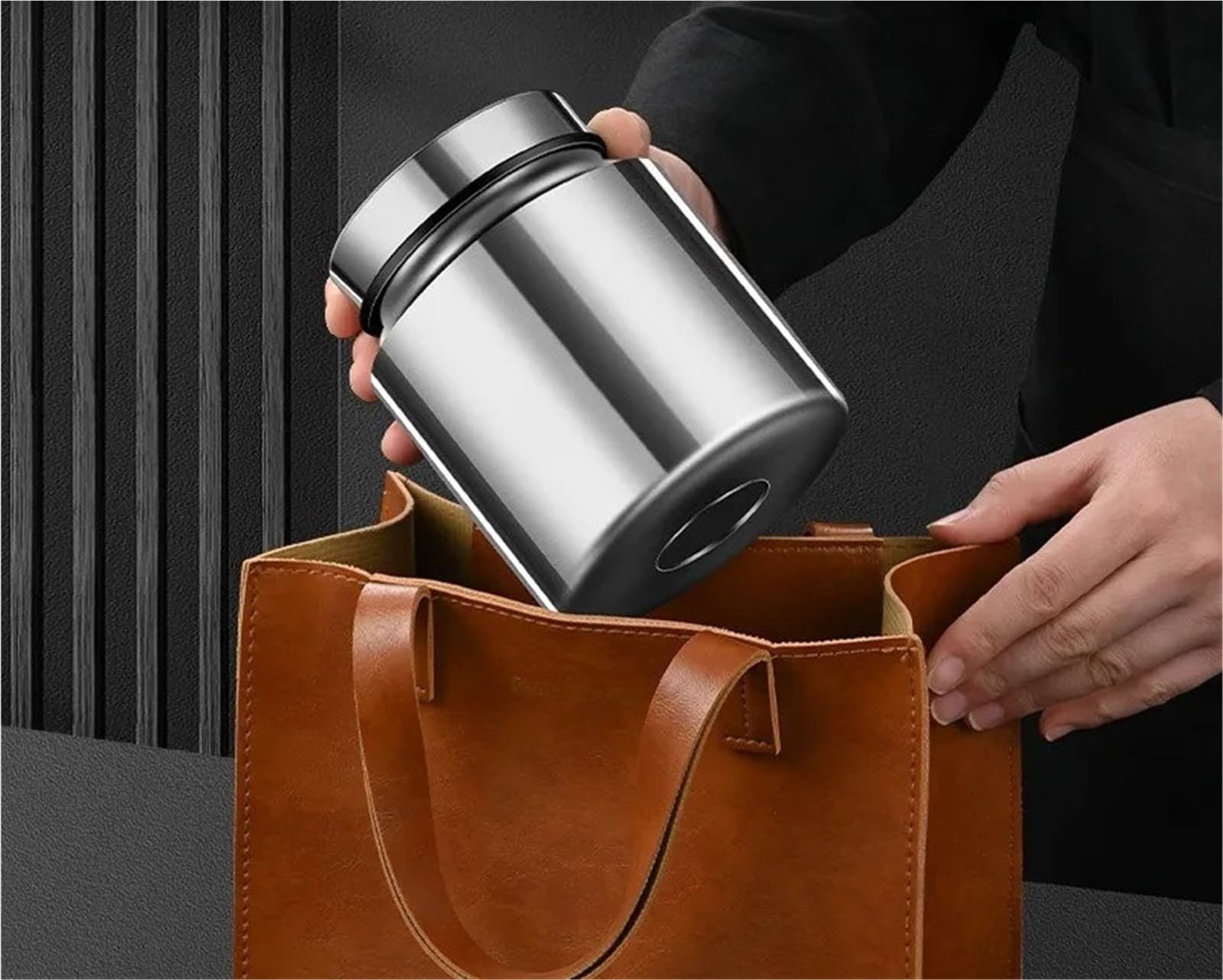 Pojemnik ze stali nierdzewnej, Słoik na ziarna kawy ze stali nierdzewnej z przezroczystą pokrywką(1500ml)