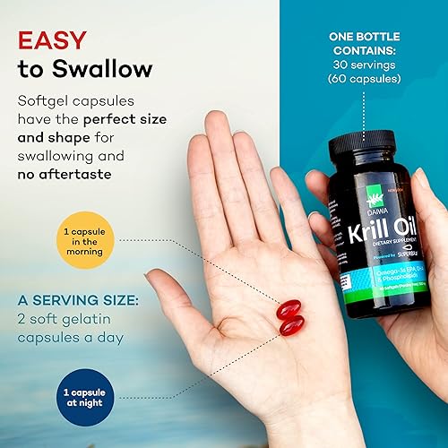 Miniatura 7 de Daiwa Peak Immune 4 - Potenciador natural del sistema inmunológico + aceite de krill Daiwa - Cápsulas de aceite de krill Omega 3