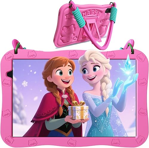 VOLENTEX Tablet infantil de 10 pulgadas con funda con cordón, tabletas Android 15 para niños de 3 a 12 años, tablet educativo de 32 GB, 5G WIFI6,