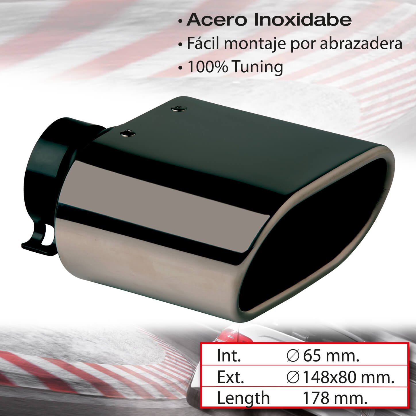 Sumex 400875G Race Sport - Terminale Di Scarico Doppio Gun Metal