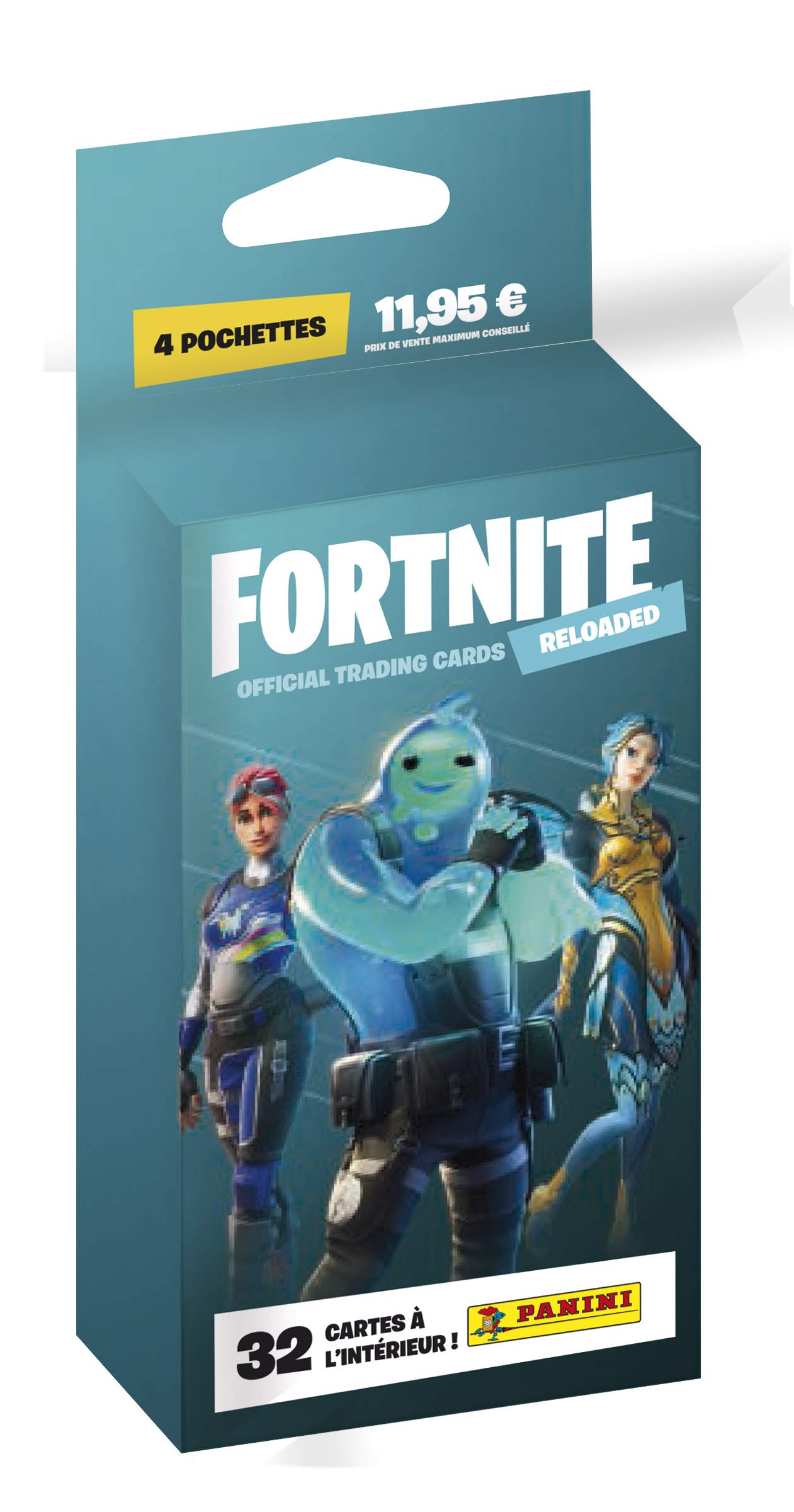 Panini Francia SA-Blister 4 buste FORTNITE TC INTERNATIONAL, 003747KBF4