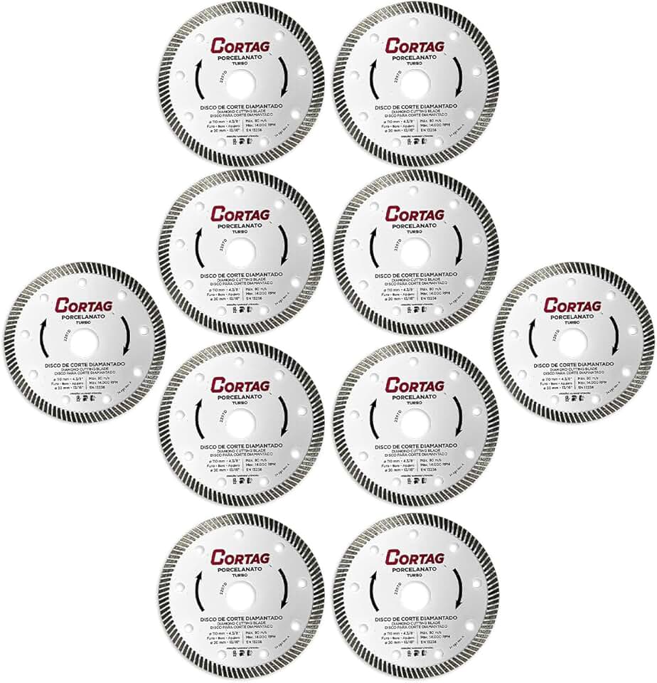 Disco Diamantado Cortag Turbo Porcelanato Para Makita Serra Mármore Piso Azulejo Profissional 110mm 60863-10 Unidades
