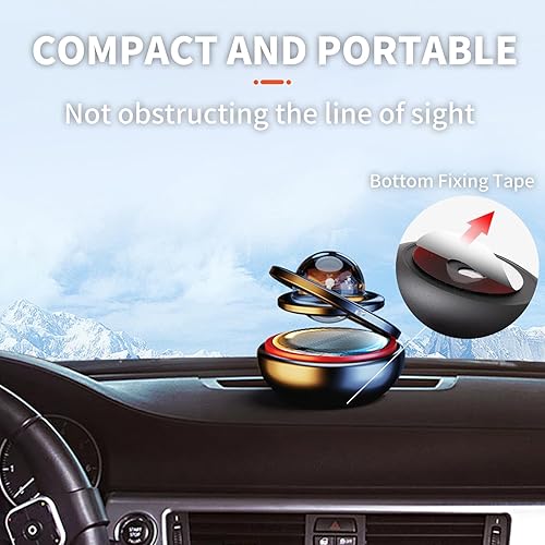 Miniatura 5 de Kwak's Ambientador de aire solar para automóvil, purificador de aire de energía solar para interiores de automóvil, accesorios de decoración de