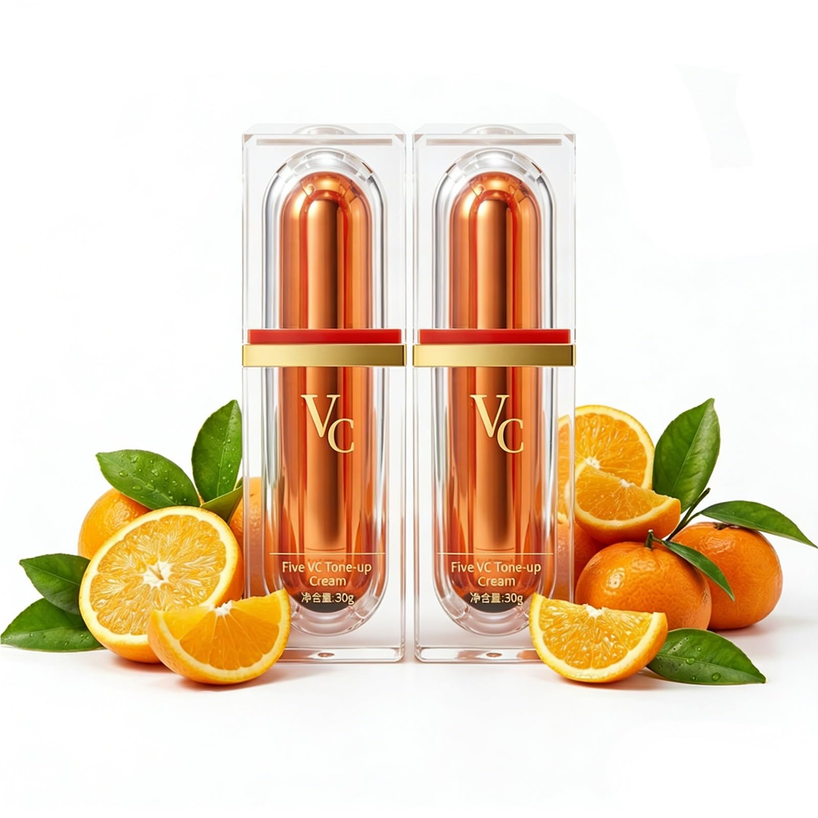 Japanese Vitamin C Makeup Tone Up Cream，Five Vitamin C Makeup Tone Up Cream，Face Moisturizer For All Skin Type, Long-Lasting Hydrating(2Pcs-A)
