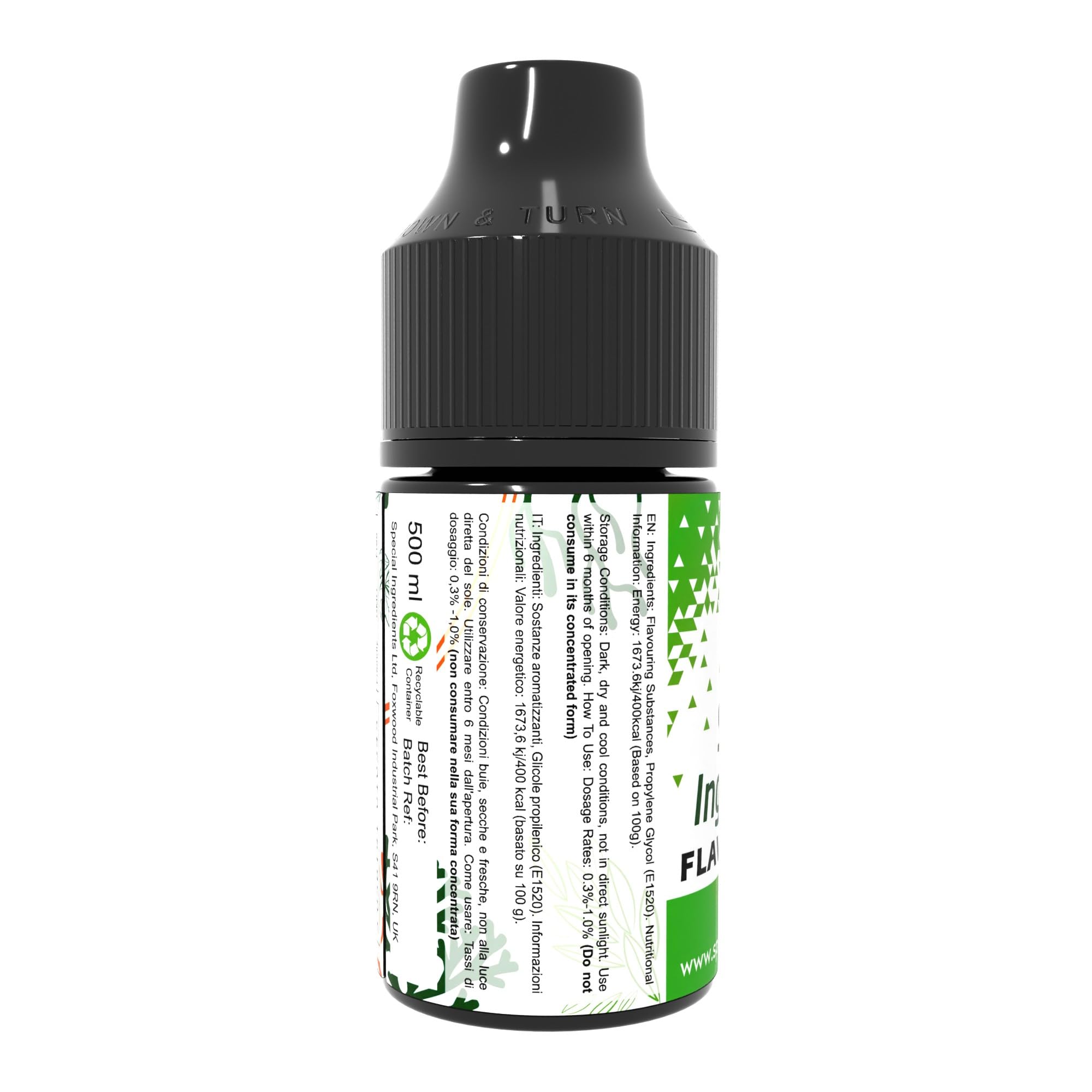 Special Ingredients Flavour Drops Apple, 500 ml | Apfel-Geschmackstropfen, Lebensmittelaroma, Vegane Geschmackstropfen, Für Backen, Speisen und Getränke, Zuckerfrei