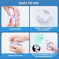 Vista 8 de Luces de barco inalámbricas, funciona con pilas, luz interior LED marina para cubierta de barco, luz de cortesía, para pesca, pontón, velero, kayak